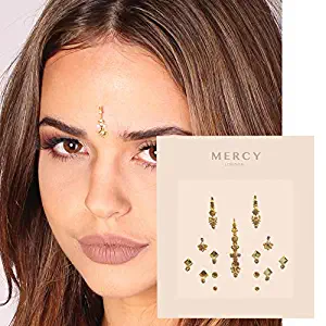 Gigi Gold Bindi ✮ Crystal Indian Bindi Face Jewels Gold Multi Packet