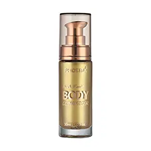 Liquid Illuminator, Firstfly Body Highlighter Makeup Smooth Shimmer Glow Liquid Foundation for Face & Body (#02 Metallic Gold)