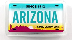 Arizona License Plate Acrylic Small Fridge Collector's Souvenir Magnet 2