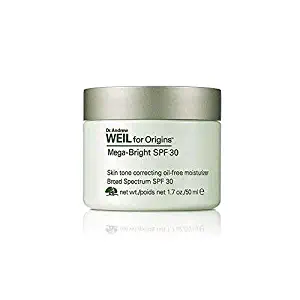 Dr. Andrew Weil for Origins Mega-Bright SPF 30 Skin Tone Correcting Oil-Free Moisturizer, 1.7 oz.