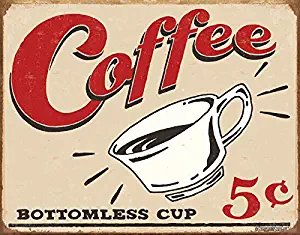Desperate Enterprises Schonberg - Coffee 5 Cents Tin Sign, 16