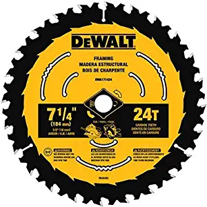 DEWALT DWA171424B10 7-1/4-Inch 24-Tooth Circular Saw Blade, 10-Pack