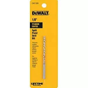 DEWALT DW1308-1/8-Inch Titanium Split Point Twist Drill Bit