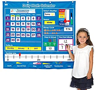 EAI Education Daily Math Calendar Pocket Chart