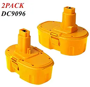 2Pack DC9096 18V 3600mAh Replaced for Dewalt 18v Battery 3.6Ah DC9096 DC9099 DC9098 DW9099 DW9096 DW9098 DC9181 XRP Batteries