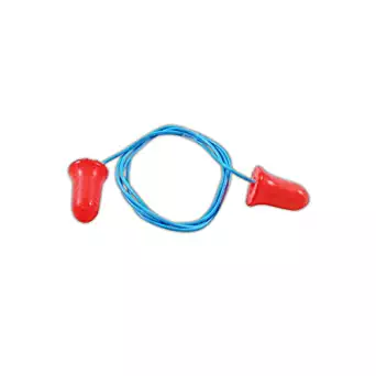 Honeywell MAX-30 Howard Leight Max-30 Max Disposable Foam Corded Earplugs, 100 Pairs, One Size, Red with Blue Chord (Pack of 100)