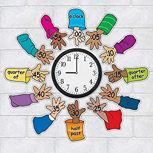 Really Good Stuff Helping Hands Around The Clock – Help Students Connect Clock-Face Numbers to The Correct Time – Place Colorful, Easy-to-Read Clock Hands Around Class Clock to Teach Time Concepts