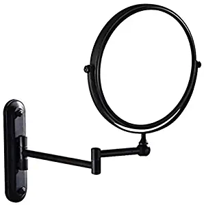 Sanliv 8 Inch Double Sided Makeup Mirror with 7x Magnification Wall Mounted Vanity Mirror, No Light, Oil-Rubbed Bronze