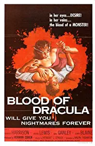 Blood of Dracula POSTER Movie (1957) Style A 27 x 40 Inches - 69cm x 102cm (Sandra Harrison)(Louise Lewis)(Gail Ganley)(Jerry Blaine)(Heather AmesMalcolm Atterbury)(Mary Adams)