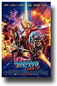 Guardians of The Galaxy Vol 2 Poster - 2017 Movie Volume Chris Pratt Main 16x25 inch Print Sticker Retro Unframed Wall Art Gifts 40x63cm