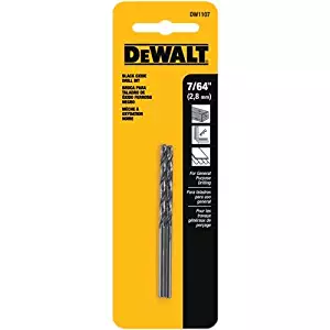 DEWALT DW1107 7/64-Inch Black Oxide Split Point Twist Drill Bit (2-Pack)