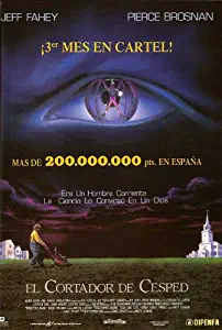 The Lawnmower Man Movie Poster (27 x 40 Inches - 69cm x 102cm) (1992) Spanish Style B -(Jeff Fahey)(Pierce Brosnan)(Jenny Wright)(Mark Bringleson)(Geoffrey Lewis)(Jeremy Slate)