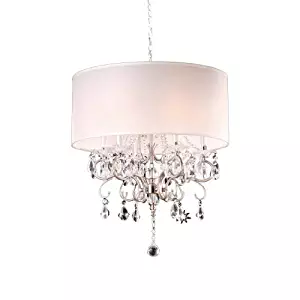 OK-5109h 21-Inch Crystal Silver Chandelier