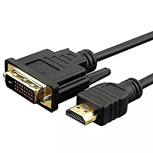 REDGO 6Ft HDMI to DVI-D 24+1 Pin Monitor Display Adapter Cable,HDMI Male to DVI Male Gold HD HDTV