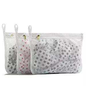 TENRAI Delicates Laundry Bags, 1HL-YKK-LBR3-WHITE-3S-wideZIPPER, 1HL-YKK-LBR3-WHITE-3S-wideZIPPER