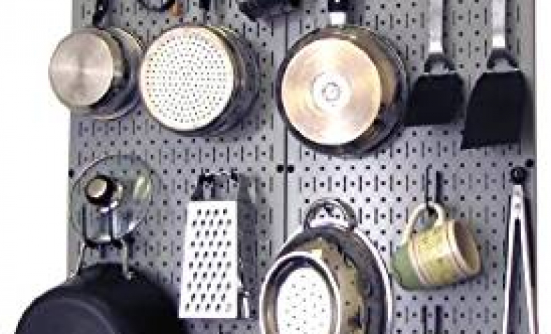 Best wall shelf with built in pot rack